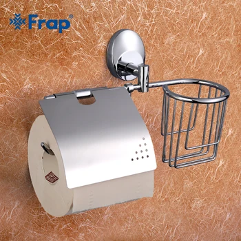 Frap Nerūdijančio Plieno Krepšelis tualetinio popieriaus laikiklis su Vietos lentynose Aliuminio Montavimo Sėdynė Vonios kambarys aparatūros priedai F1603-1