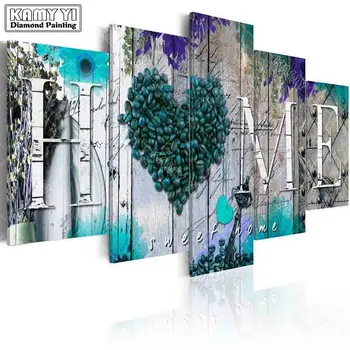 Full square drill Diamond embroidery beautiful love home 5D DIY diamond painting Cross Stitch Multi-picture home decoration
