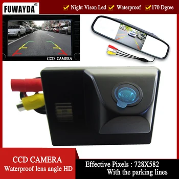 FUWAYDA Color CCD Automobilio Galinio vaizdo Kamera TOYOTA Land Cruiser LC 100 120 4500 4700,su 4,3 Colių Galinio vaizdo Veidrodis Stebėti