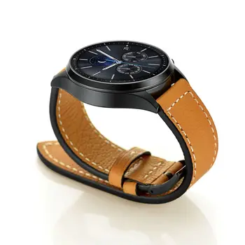 Galaxy Pavarų S3 Classic / Pasienio Smartwatch Juosta ,22MM natūralios Odos Dirželis Pakeitimo Sagtis Dirželis Riešo Juostos