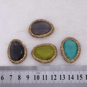 Gamtos briaunotas akmuo Druzy žavesio papuošalai pakabukas jungtį nutiesti aukso kalnų krištolas papuošalai rasti moterų mados jewelry2356