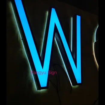 Gamykloje Angos Lauko nerūdijančio plieno LED 3d laišką ženklas, logotipas,Frontlit nerūdijančio plieno, akrilo apšvietimas iki 3d led laišką ženklas