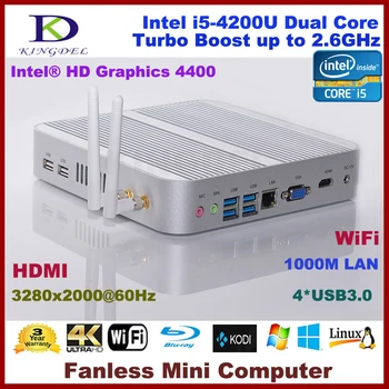 Gamyklos kaina Mini Stalinį KOMPIUTERĮ Nettop max 16GB RAM 256G SSD 1T HDD Intel i5-4200U Dual Core Turbo 2.6 GHz, Wifi, HDMI, 4 X USB 3.0