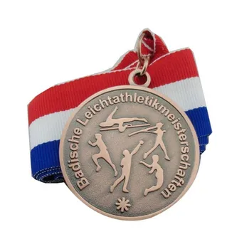Gamyklos užsakymą antikvariniai aukso Medalius su kaspinais žema kaina Individualų Didelis šuolis sporto medaliai pigūs tolį medalis