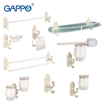 Gappo 9PC/Set Vonios Komplektai Rankšluosčių Baras Popieriaus Laikiklis dantų šepetėlį Turėtojas, Stiklo lentynos Tualeto Šepetys Turėtojas Vonios Aksesuarai G35T8