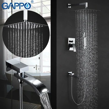 GAPPO Dušo Maišytuvas dušo maišytuvas bakstelėkite kritulių Vonia čiaupų krioklys vonia bakstelėkite maišytuvas rankinio dušo wall mount lietaus dušo komplektas