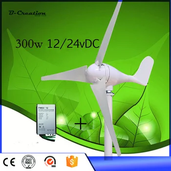 Generador Eolico Gerador De Energia Mini Vėjo Turbinų Generatorius 300w 12v/24vdc parduodamas Su 3pcs/5vnt Geležtės Namų Naudojimui