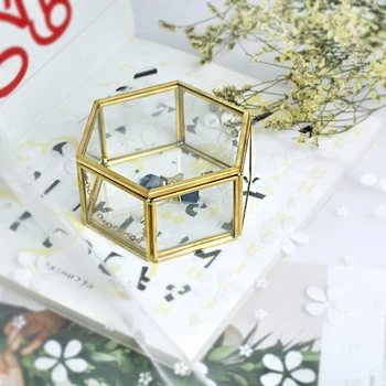 Geometrinės skaidraus Stiklo Papuošalai, Dėžutės Papuošalams, Organizuoti Turėtojas Stalo Sultingi Augalai Sodinamoji Žiedas Dėžutė vestuvių dovana