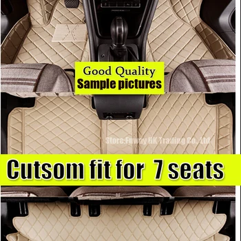 Geras! Custom specialių grindų kilimėliai, kaire Ranka Vairuoti Nissan Patrol Y62 7seats 2017-2011 vandeniui patvarus kilimai,Nemokamas pristatymas