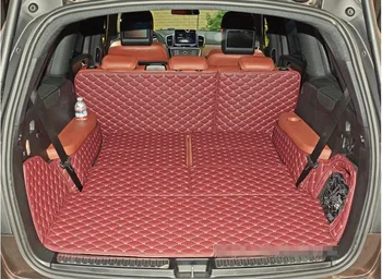 Geras kilimėliai! Pilnas komplektas kamieno kilimėliai Mercedes-Benz GL 320 350 X166 7seats-2013 patvarus linijinių krovinių įkrovos kilimai,Nemokamas pristatymas