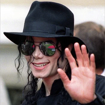 Geriausia Fedora Juodos Vilnos Retro Skrybėlę Michael Jackson už MJ gerbėjų, kurių Oficialus Pavadinimas Gentry