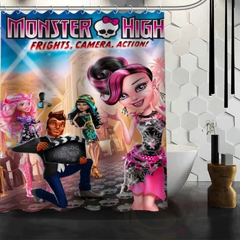 Geriausia Gražus Paprotys Monster High Dušo Užuolaidos Vonios Užuolaidų Vandeniui Audinio Vonios kambarys didesnio DYDŽIO WJY&20