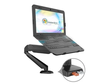 GM212U-D Pilnas Judesio Darbalaukio Notebook Laptop Turėtojas Ekrano Laikiklis Su Garso ir USB Prievadą, 17 colių Lapdesk