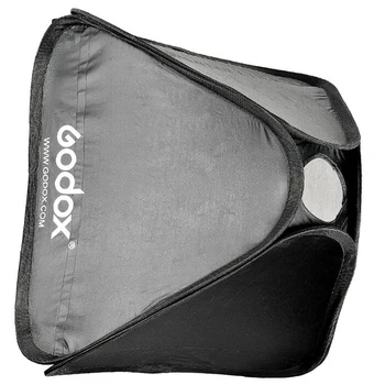 Godox 50 x 50 cm Softbox + S Tipo Laikiklis Bowens Turėtojas+ Krepšys Rinkinyje Fotoaparato Blykstė