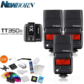Godox Flash Speedlite 3*TT350O Fotoaparato Blykstės TTL HSS GN36+X1T-O 