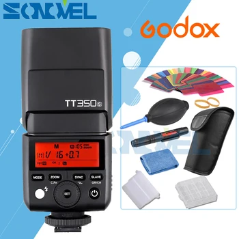 Godox Mini Speedlite TT350S Fotoaparato Blykstės TTL HSS GN36 Sony Veidrodžio DSLR Fotoaparatas A7 A7R A7S A99 A77 II A6100 A6300 A6500