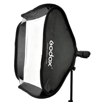 Godox S-Type Speedlite Bracket Elinchrom Mount Holder Diffuser + 80 x 80cm Softbox for Studio Photography