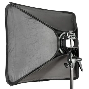 Godox S-Type Speedlite Bracket Elinchrom Mount Holder Diffuser + 80 x 80cm Softbox for Studio Photography