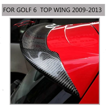 Golf 6 MK6 Rline dar anglies pluošto Unpainted Auto Automobilis juodas Spoileris Sparno Lūpų Volkswagen Golf 6 MK6 (2009-2013 m.)