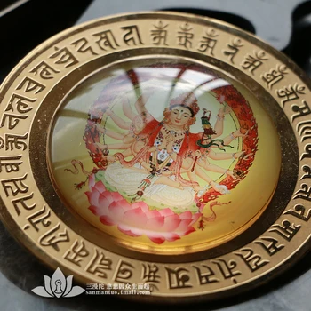 Gryno vario blogio veidrodžių Kuan Yin Bodhisatvos apdailos Buda Fa Fa amatų Budistų prekių bronzos veidrodis papuošalai