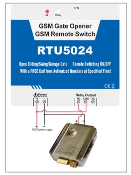 GSM Relay GSM Jungiklis GSM Vartų Atidarymo Prieigos Valdiklis RTU5024