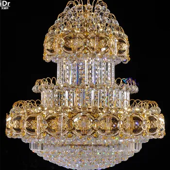 Gyvenamojo kambario grindų su mansarda hotel crystal žibintai SMD led priekiniai žibintai tradicinių kristalų lempos, aukso Šviestuvai Lmy-0209
