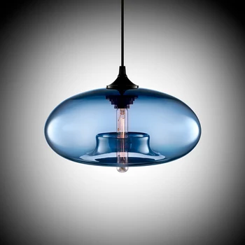 GZMJ Retro Loft LED Sieniniai šviestuvai Stiklo, Gintaro Pakabukas Lempa Loft Bar Hanglamp Umbra Šviesos Namų Dekoro Šviestuvai, Led Šviesos Lempos