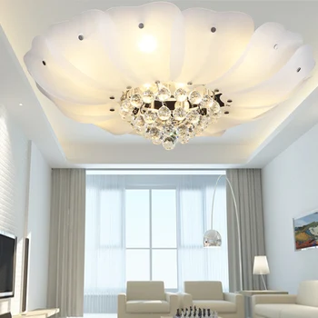 Gėlių kristalų lubų lempa D50cm / D60cm / D70cm kambarį miegamųjų namo apšvietimas luxury villa viešbutis lubų lempa ZA