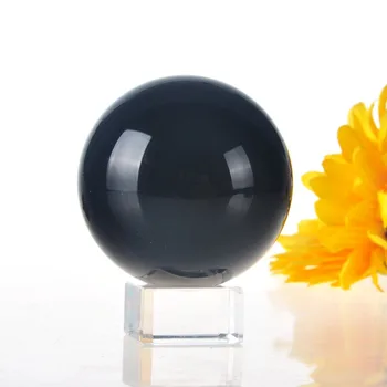 H&D Black Crystal Ball 60mm Stiklo Srityje Ekranas Fotografija, Dekoro Kamuolys su Crystal Stovėti Namų Vestuvių Biuro Apdailos