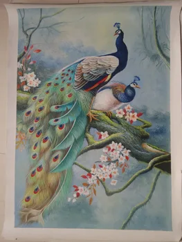 Handpainted tapybos gyvūnų povas gėlių kraštovaizdžio aliejaus tapybai grynas vadovas aliejaus tapybai klasikinių rankų darbo aliejaus tapybai