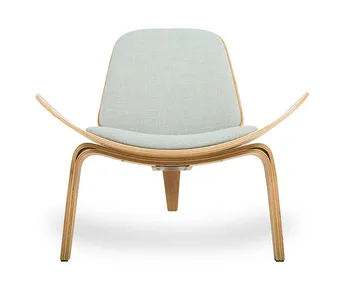 Hans Wegner Stiliaus Trikojis Shell Kėdė Pelenų Faneros Lininis Audinys Sėdynės Pagalvėlės Gyvenimo Kambario Baldai, Modernios Shell Lounge Kėdės
