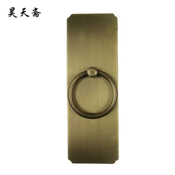 [Haotian vegetaras] antikvariniai bronzos durų knocker žiedas classic tiesiai vario rankena STV-136 Didelis