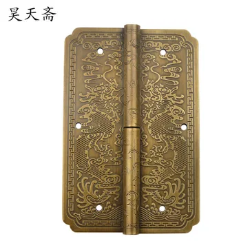 [Haotian vegetaras] bronza Kinų Ming ir Čing antikvariniai vario nuimamas vyris durų vyrių HTF-140 kailis