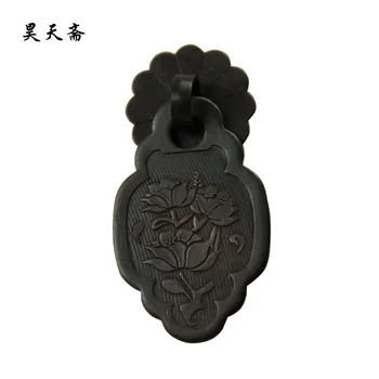 [Haotian vegetaras] Kinijos antikvariniai bronzos durų rankena Ming vario stalčius MOKYKLA-211 gėlių rankena