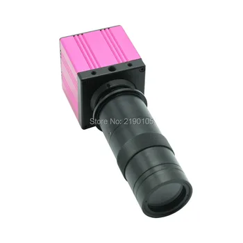 HD 1080P USB Skaitmeninis Pramonės Video Apžiūra Mikroskopu Fotoaparato HDMI Nustatyti TF Kortelę Vaizdo įrašymo + 130X C-MOUNT Priartinimo Objektyvas