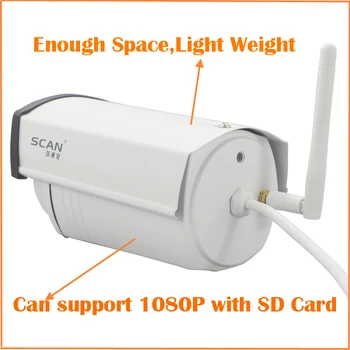 HD 960P Kulka Balta IP Kamera, Wifi, 1.3 mp Belaidžio Seurveillance Saugumo Lauko CMOS Infraraudonųjų spindulių Naktinio Matymo ping Karšto