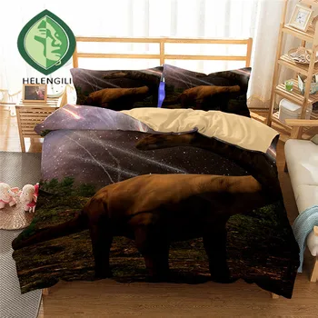 HELENGILI 3D Patalynės Komplektas Dinozaurų Spausdinti Antklode padengti nustatyti tikroviška patalyne su užvalkalas lova nustatyti namų Tekstilės #2-02