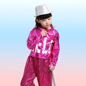 Hildren kostiumai Vaikų hip-hop, jazz, hiphop šokių hip-hop šokio spektaklis, drabužiai vaikams, drabužiai mergaitėms