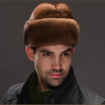 HM029 Nekilnojamojo originali audinės kailio kepurę žiemą rusijos vyrų šiltos kepurės visai gabalas audinės kailiniai skrybėlės