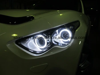 HochiTech RGB Įvairių Spalvų LED Angel Eyes Halo Žiedų rinkinys super ryškumas automobilių optikos už Infiniti FX QX70 FX35 FX37 FX50 2009-13