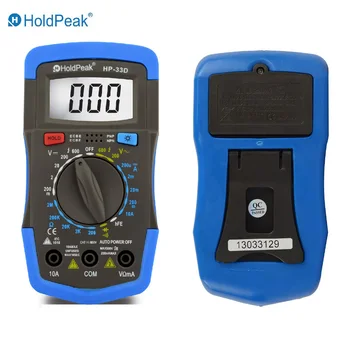 HoldPeak HP-33D Multimetrai Ammeter Voltmeter Metrų Nešiojamas Mini Skaitmeninis Multimetras Srovės Testeris ir LCD Apšvietimas Multimetras