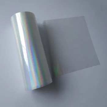 Holografinis folija, karšto štampavimo folija, spauskite ant popieriaus ar plastiko skaidrus paprasto vaivorykščių 16cm x 120m ar 21cm x 120m karšto folija