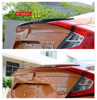 Honda Civic 10-osios Kartos 4dr Sedanas 2016 2017 ABS Plastiko Galiniai Įkrovos Kamieno Sparno Padengti Unpainted Gruntas Spalvos Galinis Spoileris
