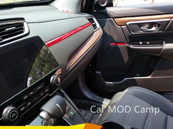 Honda CRV CR-V 2017 2018 ABS Raudonas Interjeras Konsolės Dekoratyvinės Apdailos + Vidinės Durys Garsiakalbis Viršelio Dekoras Apdailos 7pcs Automobilių Stilius!