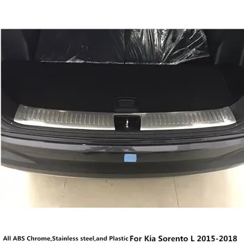 Hot Kia Sorento L 2016 2017 2018 automobilių stilius vidinis vidinis Galinio Bamperio apdaila Nerūdijančio Plieno Nusitrinti bagažo skyriaus Slenksčio plokštė pedalas