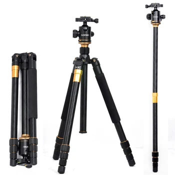Hot Q999 Professional Photographic Portable Tripod To Monopod+Ball Head For Digital SLR DSLR Camera Fold 43cm Max Loading 15Kg