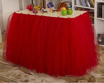 Hotsale kokybės vestuvių stalo grindjuostes Kūrybos Kalėdų gimtadienio stalo sijonai mielas lankas stalo sijonas