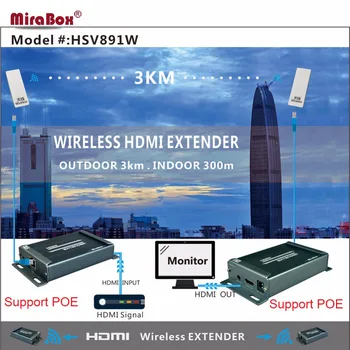HSV891W 1080P 5.8 GHZ wireless hdmi extender su audio extractor suderinamas su HDCP gali extender 150~300m patalpų