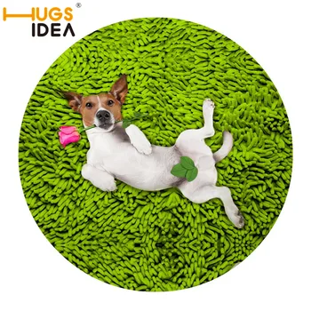 HUGSIDEA 3D Seksualus Šuo su Gėlių Spausdinti Kilimų Juokinga Žalia Violetinė Turas Kilimų ir Kilimėlių už Kambarį Plonas Tapete Miegamasis