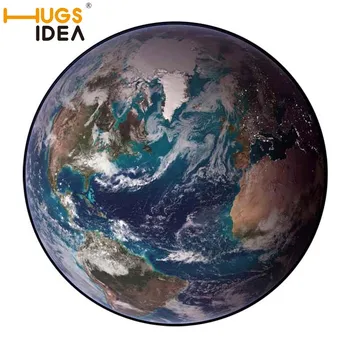 HUGSIDEA 3D Žemės aplink Kilimėlis, 60*60cm Alfombras Dormitorio Kilimų Kambarį Deurmat Skiriasi Kilimėlių Pasukama Kėdė, Kilimėliai Tapis Chambre